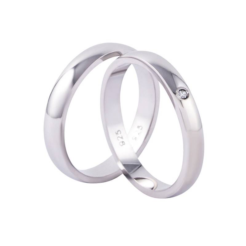 Verlobungsringe Freundschaftsringe Partnerringe Trauringe Eheringe Zirkonia 925 Silber Gravur von PartnerringeHannover