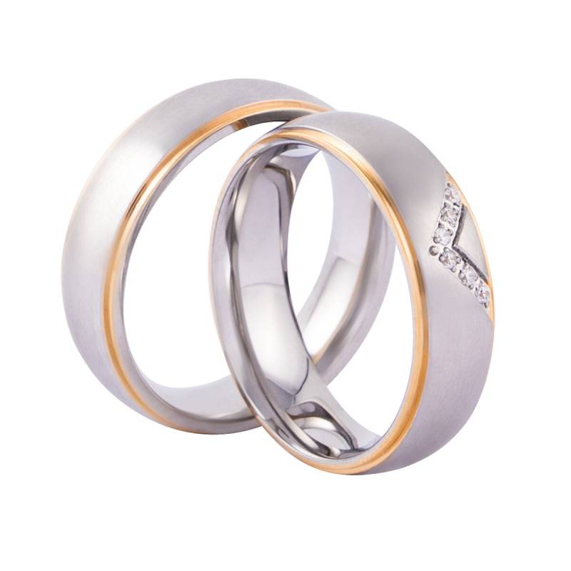 Verlobungsringe Freundschaftsringe Partnerringe Trauringe Zirkonia Gold/Silber Gravur von PartnerringeHannover