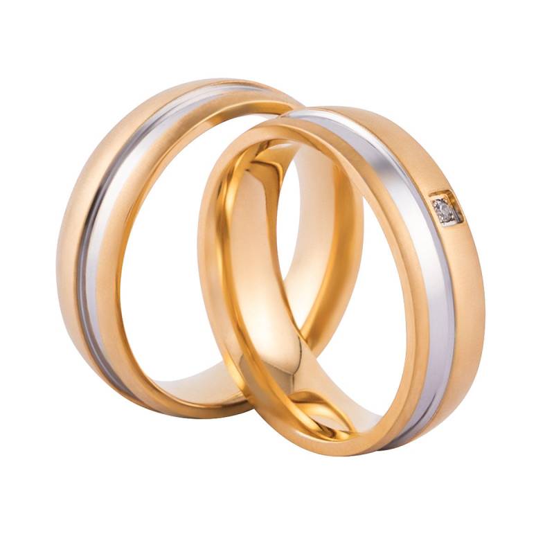 Verlobungsringe Freundschaftsringe Partnerringe Trauringe Zirkonia Gold/Silber Gravur von PartnerringeHannover