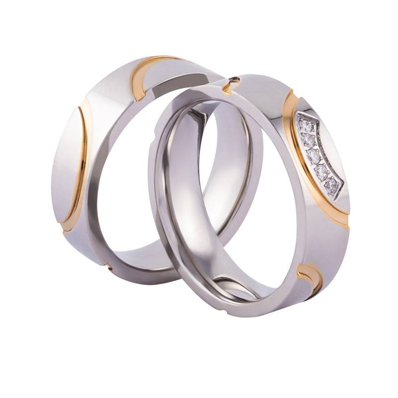 Verlobungsringe Freundschaftsringe Partnerringe Trauringe Zirkonia Gold/Silber Gravur von PartnerringeHannover