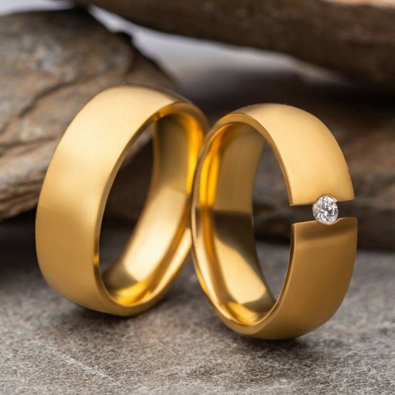 Verlobungsringe Freundschaftsringe Partnerringe Trauringe Zirkonia Gold Mit Gravur von PartnerringeHannover