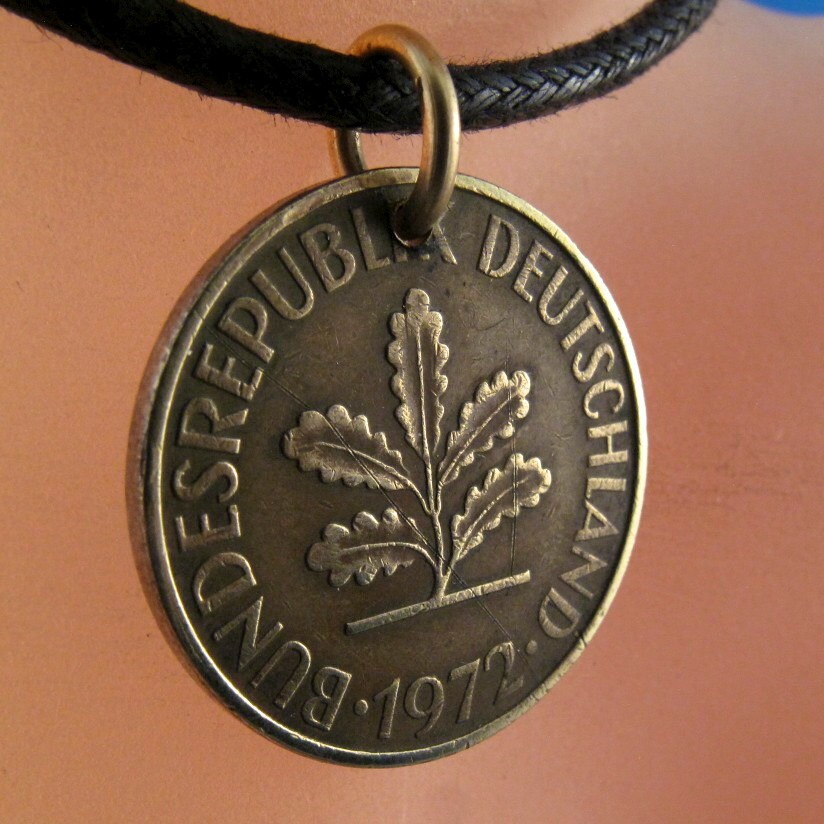 Deutschland Charm. Münze Pfennig Deutschland Anhänger. Jahrgang. Nummer 10. Nr.001250 von PartsForYou