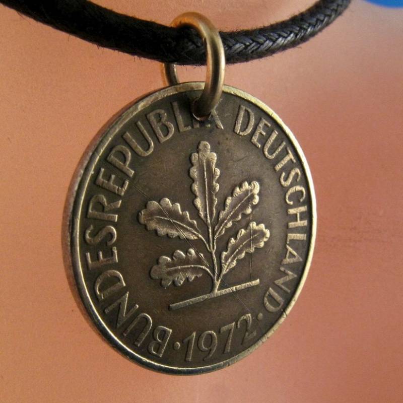 Deutschland Charm. Münze Pfennig Deutschland Anhänger. Jahrgang. Nummer 10. Nr.001250 von PartsForYou