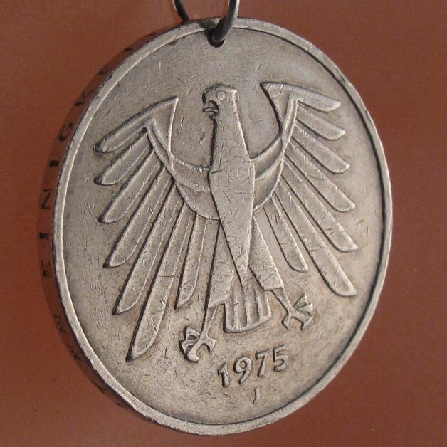 Deutschland Münzenkette Deutscher Münzanhänger. Jahrgang. 5Er Mark. Adler. Herren Reich No.001170 von PartsForYou