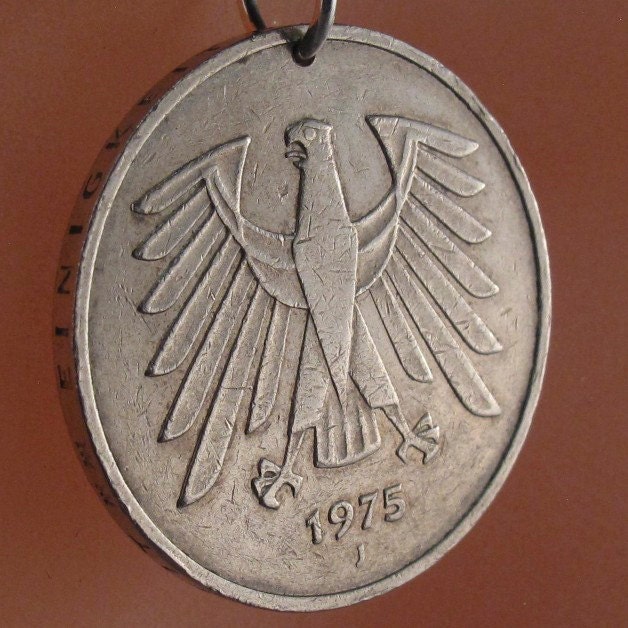 Deutschland Münzenkette Deutscher Münzanhänger. Jahrgang. 5Er Mark. Adler. Herren Reich No.001170 von PartsForYou