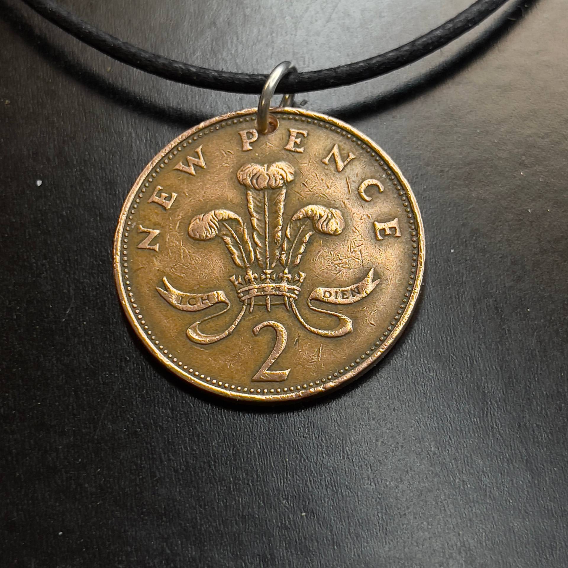 England Coin Halskette | Tuppence Charme Herz Sterling Silber Prinz Von Wales Feder |Englisch Herren Münzschmuck No.001771 von PartsForYou