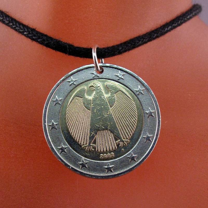 Germany Herren Halskette. Deutscher Adler Schmuck Mit Anhänger Einheit. Gerechtigkeit Freiheit. Ausbreite Münze No.001269 von PartsForYou