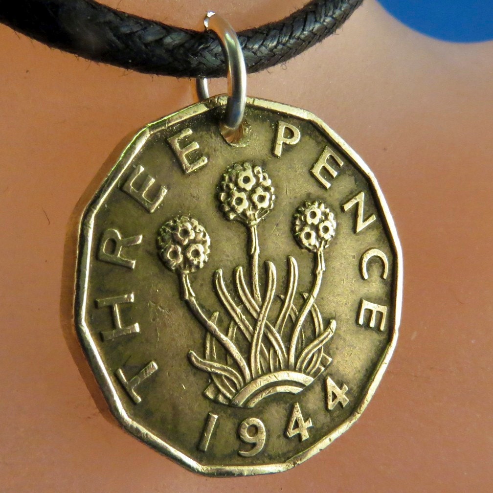Sparsamkeit Blume England Coin Halskette. Uk Pence Blumencharme. Bitte Wählen Sie Jahrgang No.00674 von PartsForYou