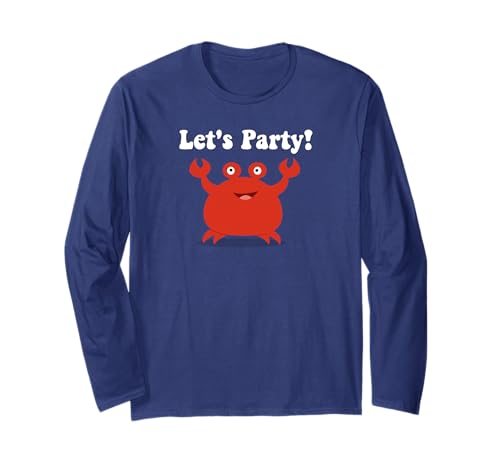 Let's Party Crab Lustiges Tier-T-Shirt für Kinder, Geburtstagsgeschenk Langarmshirt von Party Crab Birthday Gift T-Shirts
