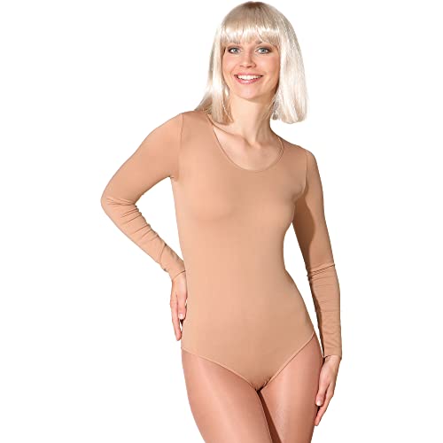 Party Discount Body langarm mit Rundhalsausschnitt, Gr. L-XL, haut hell, elastisch, unisex, tolle Passform, angenehmes Hautgefühl, ideal für Karnevalskostüme und Tanzgruppen von Party Discount