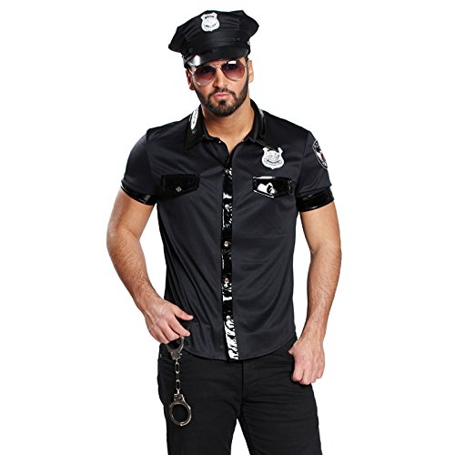 Party Discount NEU Herren-Hemd Sexy Polizist, schwarz, Gr. 50 von Party Discount