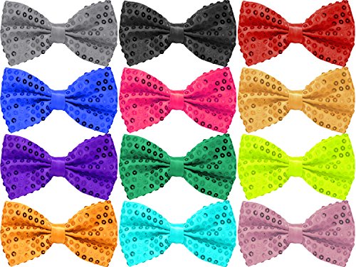 Party Factory Pailletten Fliege, türkis Glitzer, 9 x 12cm, für Damen und Herren, Glamour Accessoire, Fliege für Karneval von Party-Factory-Ladenburg