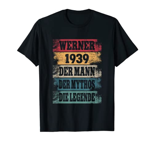 Herren 83 Jahre Geburtstag Werner Lustiges Geburtstagsoutfit T-Shirt von Party Geburtstagsgeschenk Geschenkidee Deko 1939