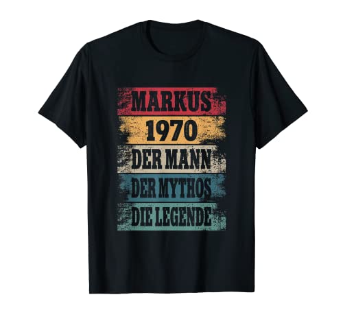 Herren 52 Jahre Geburtstag Markus Mann Lustiges Geburtstagsoutfit T-Shirt von Party Geburtstagsgeschenk Geschenkidee Deko 1970