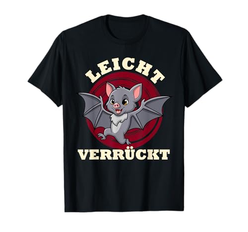 Halloween Kostüm LEICHT VERRÜCKT Lustiges Kinder Fledermaus T-Shirt von Party Halloween Geschenk Kinder Halloween T-Shirt