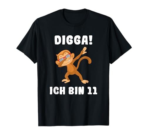 11. Geburtstag Junge Mädchen Digga Ich Bin 11 T-Shirt von Party Ideen zum 11. Geburtstag