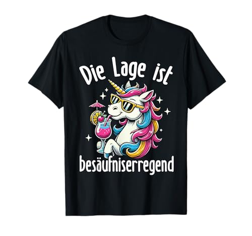 Die Lage Ist Besäufniserregend Einhorn Party Lustiges Herren T-Shirt Die Lage Ist Besäufniserregend Einhorn Party Lustiges Herren T-Shirt von Party Lustig Einhorn Trinkspruch Witziger Spruch