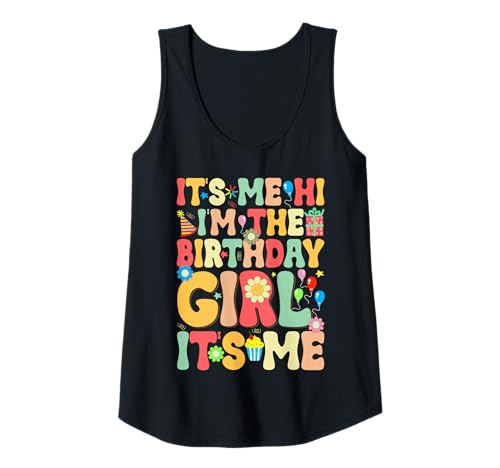 Damen It's Me Hi I'm The Birthday Girl Retro Colors Tank Top Damen It's Me Hi I'm The Birthday Girl Retro Colors Tank Top von Party Mood Retro Vibes