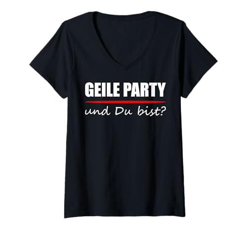 Damen Lustiges Party Outfit Flirt Spruch Anmachspruch für Singles T-Shirt mit V-Ausschnitt Damen Lustiges Party Outfit Flirt Spruch Anmachspruch für Singles T-Shirt mit V-Ausschnitt von Party Outfit Geschenke Single Damen Herren Flirten