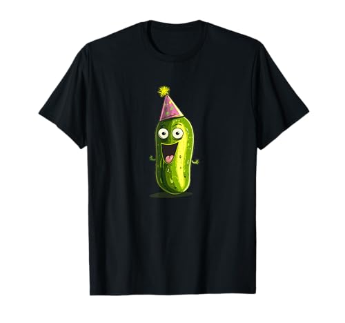 Lustiges Gurken mit Partyhut Kostüm für Jungen und Mädchen T-Shirt Lustiges Gurken mit Partyhut Kostüm für Jungen und Mädchen T-Shirt von Party Pickle Outfit