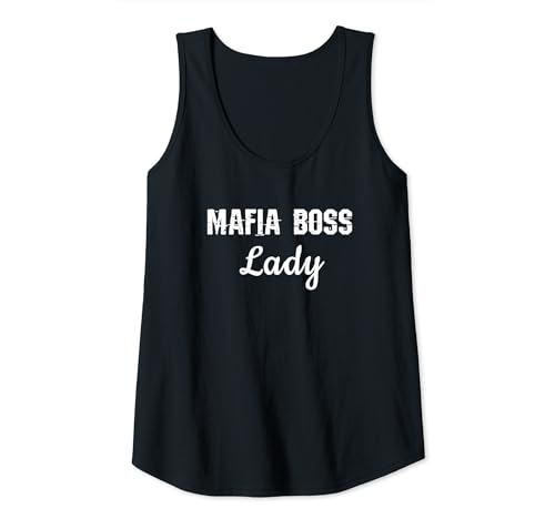Damen Mafia Boss Lady Shirt für Mafia Kostüm Gangster Party Tank Top von Party Shirts By HustlaGirl