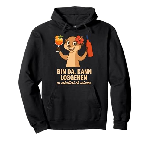 Lustiges Saufshirt Frauen Es eskaliert eh Wieder Cocktail Pullover Hoodie von Party Shirts Frauen Humor Festival Fest