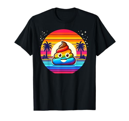 Rainbow Poop Emoticon-Einhorn-Partyzubehör für Kinder T-Shirt von Party favors Poop Emoticon Unicorn Rainbow Girls