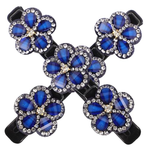 2 Stück Funkelnde Blüten Haarspangen mit Imitationssteinen Vielseitige Haaraccessoires für Damen Stylen und Abteilen von PartyKindom