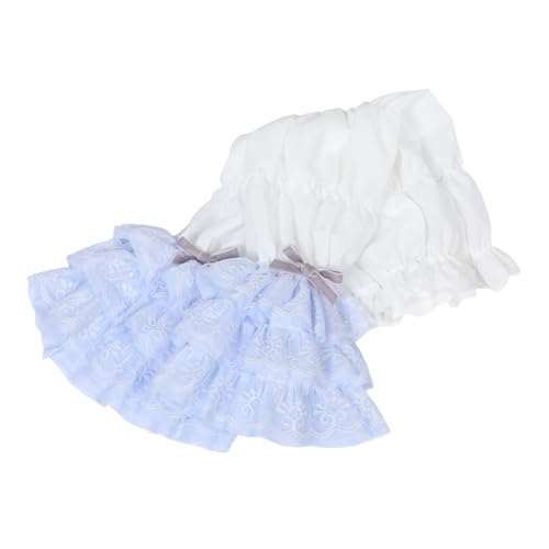 PartyKindom 1 Paar Lolita -Ärmel abnehmbare Tüllärmel Abnehmbare Puffärmel lolita fingerlose Handschuhe -Armstulpen Armstulpen für Damen Lolita-Kostümzubehör Spitzenarmhandschuhe Stoff von PartyKindom