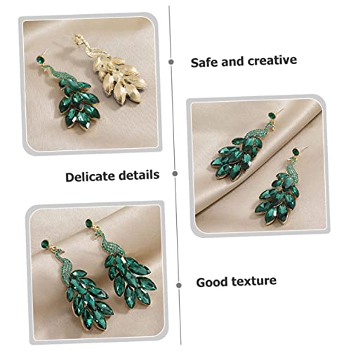 PartyKindom 1 Paar Peacock Ohrringe mit Kristallen für Frauen Vintage Dangle Ohrringe im Boho Farbenfrohe Statement für Leicht Perfekter Schmuck für Partys PartyKindom 1 Paar Peacock Ohrringe mit Kristallen für Frauen Vintage Dangle Ohrringe im Boho Farbenfrohe Statement für Leicht Perfekter Schmuck für Partys von PartyKindom