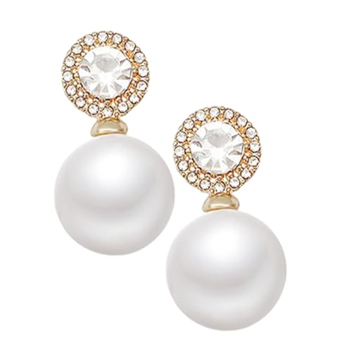 PartyKindom 1 Paar Perlen Ohrstecker für Damen Kunstperlen Ohrringe Vielseitige Schmuckstücke für Leicht und Angenehm zu Tragen als Besonderes von PartyKindom