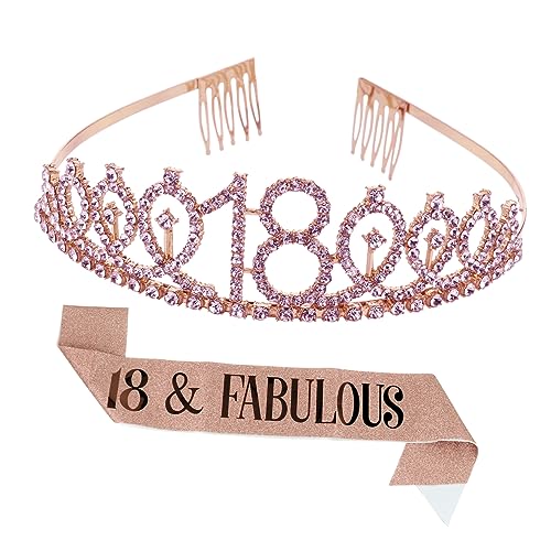 PartyKindom 1 Satz Teiliges Geburtstagskrone mit Schärpe Dekorationsset für Unvergessliche Feiern für Bezaubernde Accessoires für Party und Sash von PartyKindom