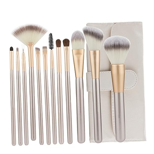 PartyKindom 1 Satz Teiliges Pinselset Reisweiß Professionelles Make Up Set mit Augenbrauen und Wimpernbürste für Blush Contouring Lidschatten und Mehr von PartyKindom