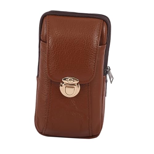 PartyKindom 1 Stück Bauchtasche für Männer Robuste Tragbare Handy Umhängetasche für Reisen Outdoor Aktivitäten und Täglichen Gebrauch mit Ausreichendem Stauraum für Handy und Schlüssel Braun von PartyKindom