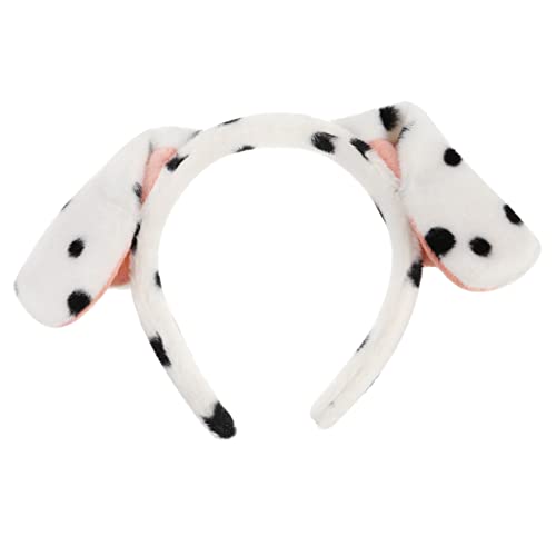 PartyKindom 1 Stück Cartoon Welpen Haarband Tierohren Stirnband Erwachsener Welpenstirnband Maskottchen Hundeohr Tierische Ohren Pelzige Ohren Hinweis Haarreif Stirnband Plüsch Stoff Weiß von PartyKindom