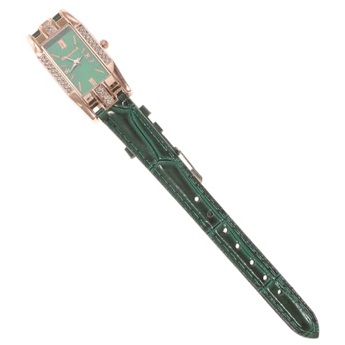 PartyKindom 1 Stück Damen Quarzuhr mit Römischen Ziffern Armbanduhr Grün und Präzise Zeitmessung für Arbeit Alltag und Besondere Anlässe von PartyKindom