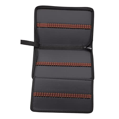 PartyKindom 1 Stück Faltbare Federtasche Canvas Schwarzer Zeichenstift Organizer für Schüler Geeignet für Schule Büro und Zuhause Große Kapazität für Stifte und Bleistifte von PartyKindom