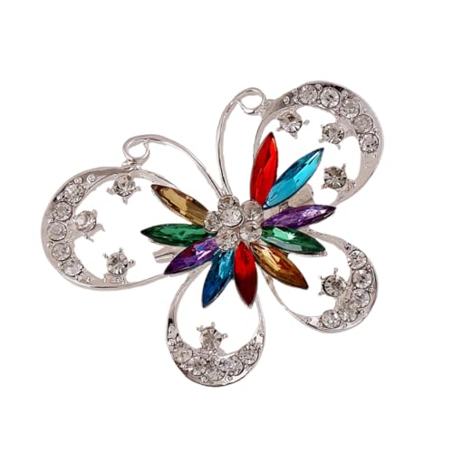 PartyKindom Schmetterling Brosche Für Frauen Strass Brosche Pin Kreative Anstecknadel Für Hemd Und T-shirt Bunt Legierung Funkelndes Schmuckstück Für Anlässe Wie Geburtstagsfeiern Und von PartyKindom