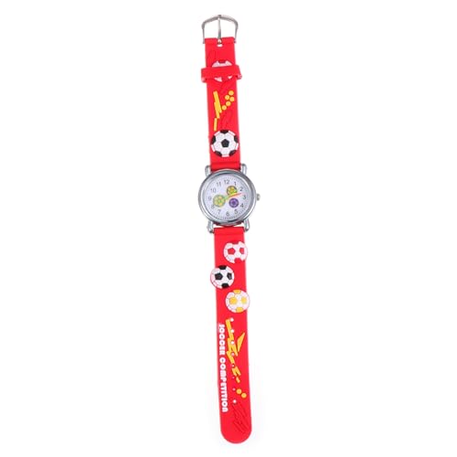 PartyKindom 1 Stück Fußballmuster Kinderuhr wasserdichte Armbanduhr für Jungen Cartoon Design für Schule Freizeit Leicht und Präzise Zeitmessung von PartyKindom