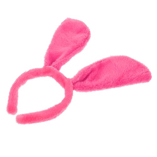 PartyKindom 1 Stück Hundeohrstirnband Fuchsohren Mädchen Haarzubehör Liebenswert Frauen Mädchen Bräutigam Haarreferenz All-match-haarband Ohrenstirnband Zarter Haarreif Polyester Rosig von PartyKindom