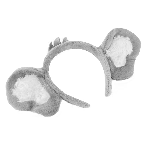 PartyKindom 1 Stück Koala-Stirnband Koala Ohren Ohrenstirnband Koala -Ohren und Erwachsene grau Haarband Geburtstagszubehör Cartoon-Koala-Ohr-Stirnband Polyester Light Grey von PartyKindom