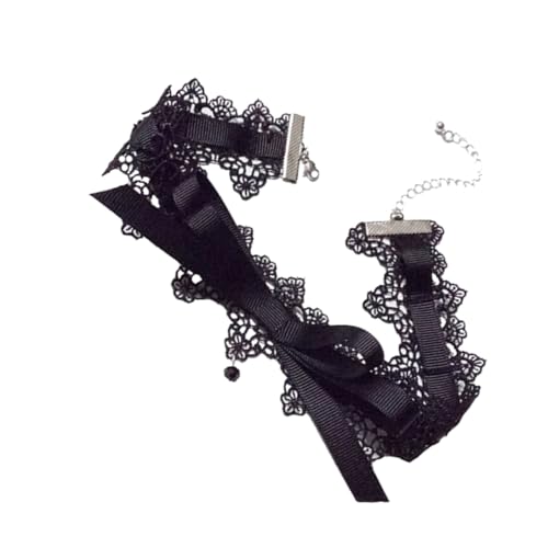 PartyKindom 1 Stück Lace Choker Halskette mit Schleifenverzierung für Mädchen Verstellbarer Dekorationshalsband für Partys Hochzeiten und Besondere Anlässe von PartyKindom