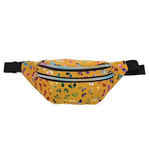 PartyKindom Leichte Hüfttasche Damen Brusttasche PU Verstellbar Trendy für Reisen und Freizeit Viel Stauraum Einzigartiges Design für Mädchen von PartyKindom