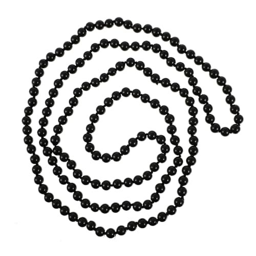 PartyKindom 1.5m Schwarze Perlenkette Lang Für Pullover-verzierung Perlenpullover Halskette Leicht Und Bequem Tragbar Mit Hervorragendem Glanz von PartyKindom