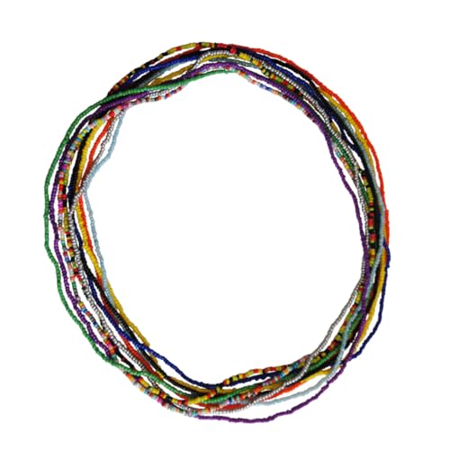 PartyKindom 10 Stück Bunte Perlen Hüftkette Elastisch Mehrlagig Damen Body Chain Vielseitiger Schmuck für Strand Party Hochzeit Festival PartyKindom 10 Stück Bunte Perlen Hüftkette Elastisch Mehrlagig Damen Body Chain Vielseitiger Schmuck für Strand Party Hochzeit Festival von PartyKindom