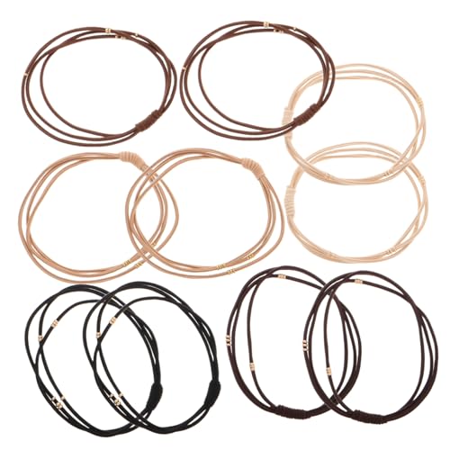 PartyKindom 10stücke Perlenhaargummis Hochelastisch Haarbänder Mit Perlen Accessoires Für Damen Schadfrei Dreilagige Gummibänder von PartyKindom