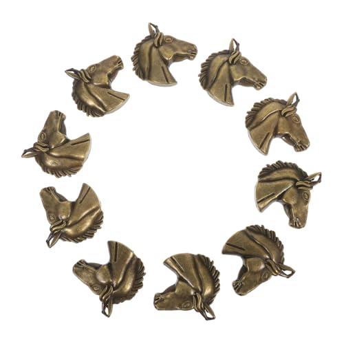 PartyKindom 10stücke Pferdekopf Anhänger Für Diy Schmuckherstellung Pferde Halsketten Zubehör Für Pferdeliebhaber von PartyKindom