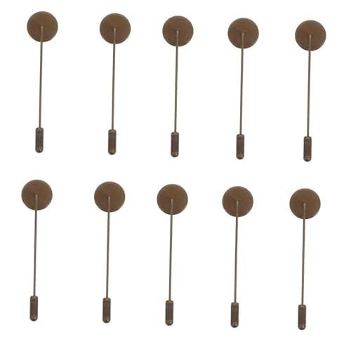 PartyKindom 10 Stück Teiliges Anstecknadeln aus Langlebiger Legierung Runde Broschsenbasis mit Flachem Tablett Vielseitig für DIY Schmuck Kleidung Taschen und Hochzeitsdekorationen Geeignet von PartyKindom