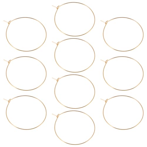 PartyKindom 10 Stück Teiliges Große Dünne Runde Creolen ohrringe für Damen Modische Leichte Vergoldete Ohrringe Vielseitig für Business Party Alltag Langlebig Glänzend von PartyKindom