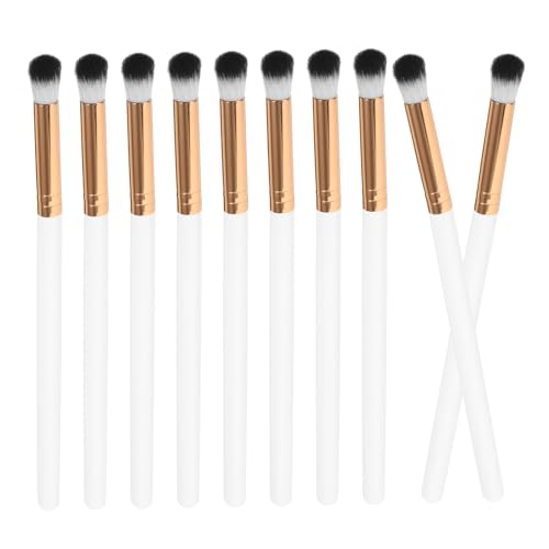 PartyKindom 10 Stück Teiliges Lidschatten pinselset für Präzises Augen make up Leicht und Kompakt Wiederverwendbar zum Konturieren Verblenden und Schattieren Geeignet für Anfänger und Profis von PartyKindom